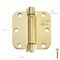 Cauldham (2 Pack) Heavy-Duty 3-1/2" Self-closing Spring Door Hinge with 5/8" Radius Corners, UL Listed
